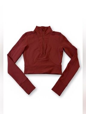 Lululemon Take It In Stride 1/2 Zip in Chianti